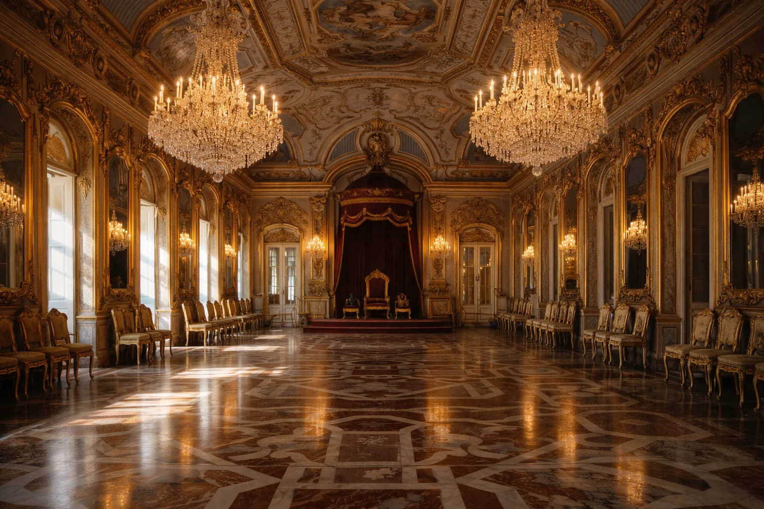 Palácio de Queluz Throne Room detail