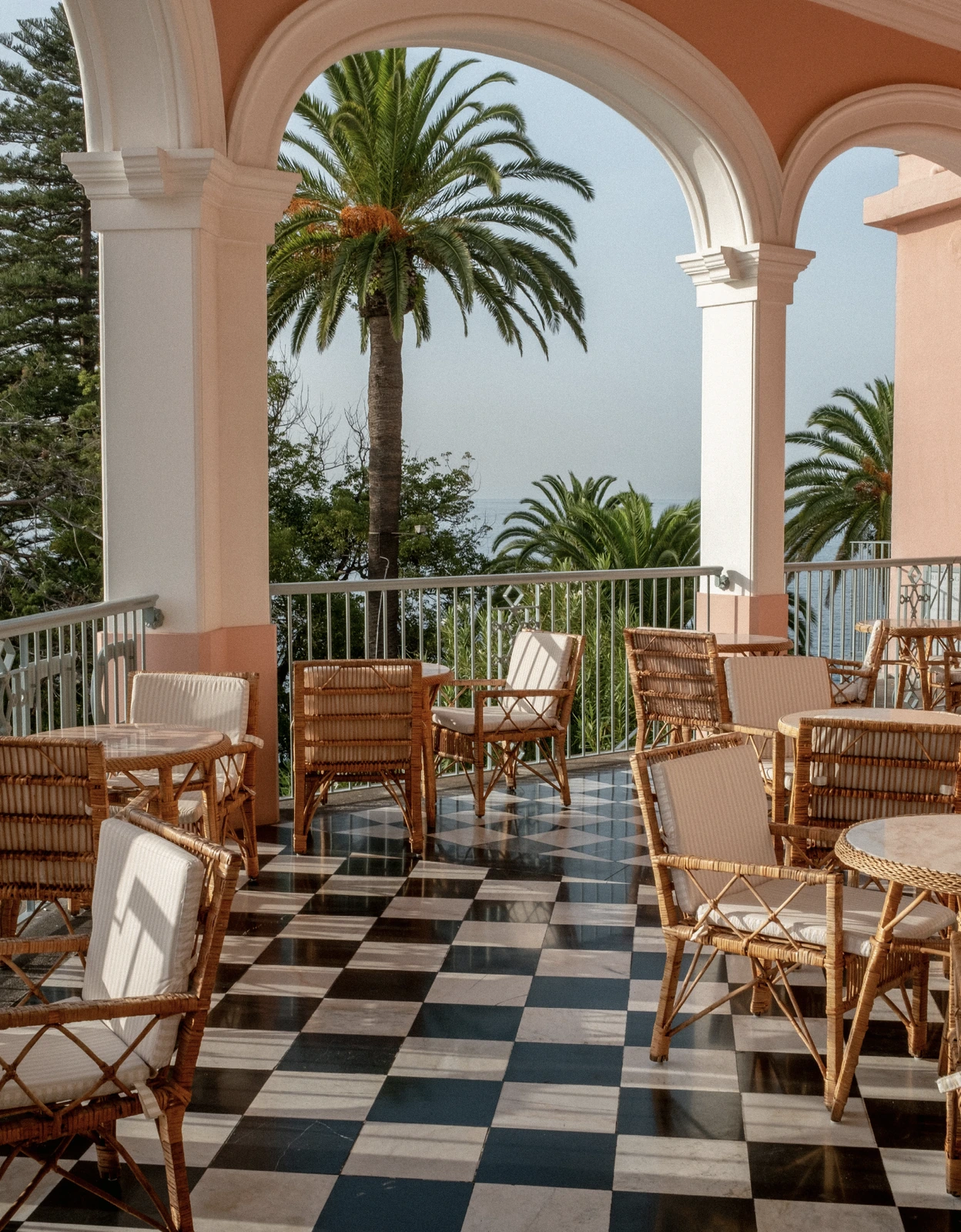 Reid's Palace Tea Library terrace above Funchal Bay, Madeira