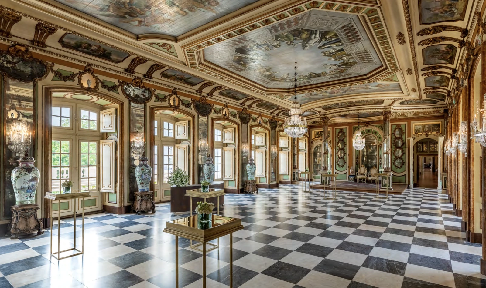Robillion Pavilion at Queluz, an accessible palace reception space at Parques de Sintra