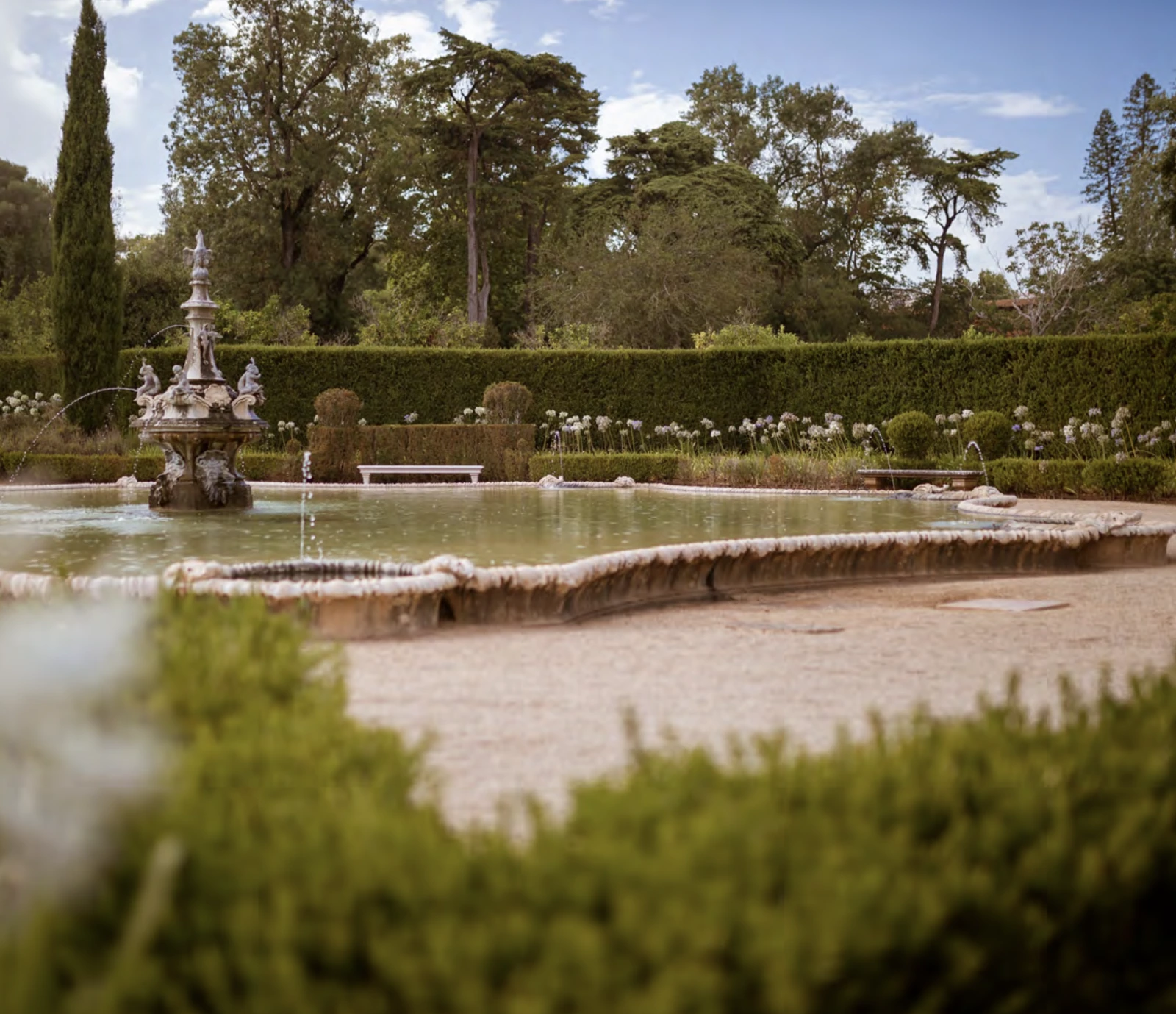 Baroque Gardens at the National Palace of Queluz, fountains and terraces used for a Parques de Sintra wedding ceremony