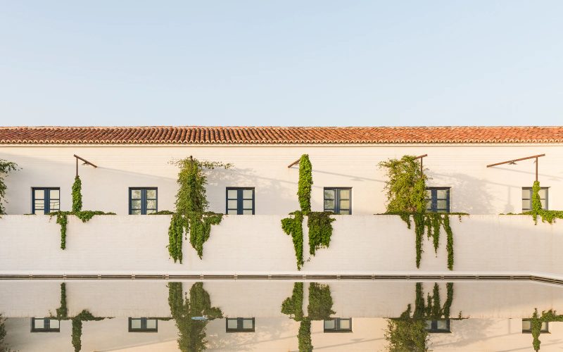 Courtyard reflecting pool at São Lourenço do Barrocal, Alentejo