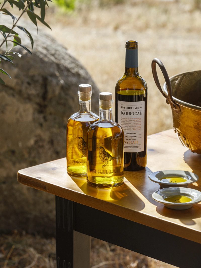 Olive-oil tasting from estate production at São Lourenço do Barrocal, Alentejo