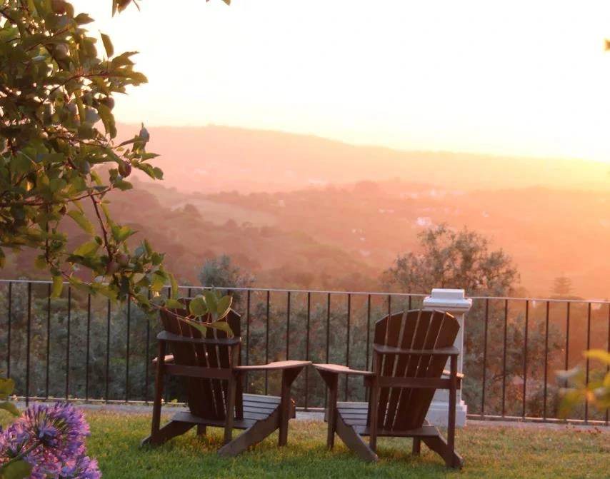 The Panorama Terrace at Quinta da Bella Vista with the Sintra valley view